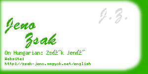 jeno zsak business card